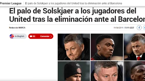 La fulminante frase que el DT del United le dijo a sus jugadores en el vestuario luego de perder vs. Barcelona