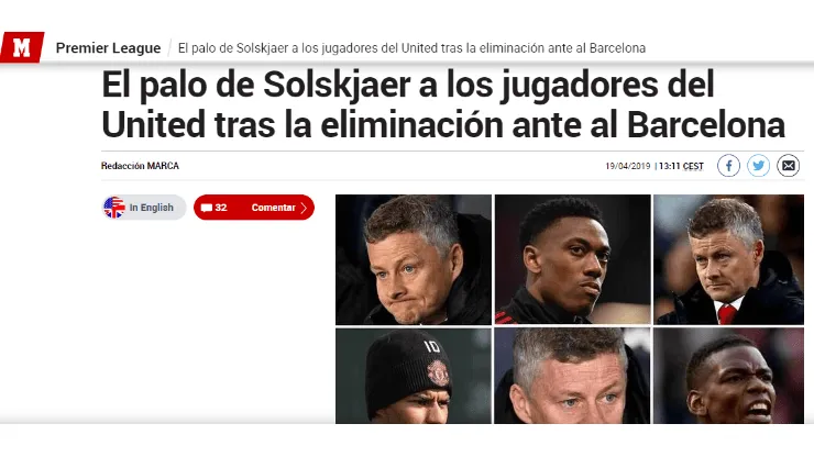 La fulminante frase que el DT del United le dijo a sus jugadores en el vestuario luego de perder vs. Barcelona
