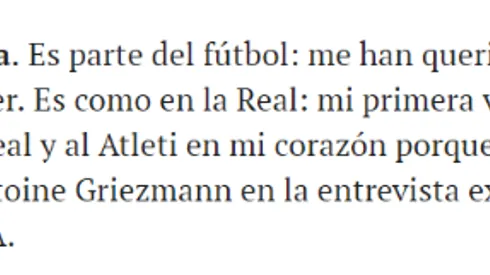 Ya la ve venir: Griezmann contó como cree que lo van a recibir cuando vaya al Wanda