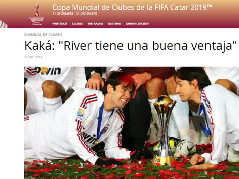 Kaká apuesta por River de cara a la revancha contra Boca: "Tiene una buena ventaja"