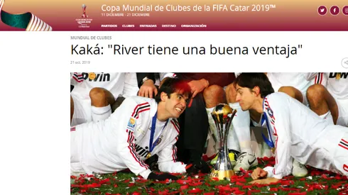 Kaká apuesta por River de cara a la revancha contra Boca: "Tiene una buena ventaja"