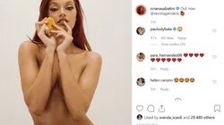 Bueno, chau: Oriana Sabatini subió una foto sin nada de ropa y Dybala se la comentó con un emoji