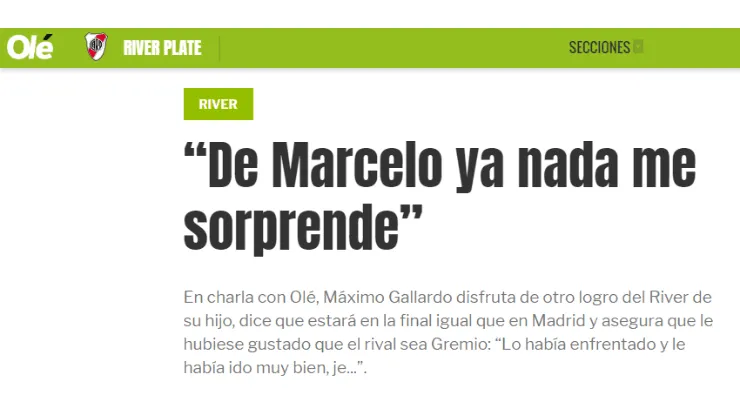 El papá de Gallardo reveló los mensajes que intercambió con él después de dejar afuera a Boca
