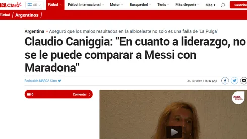 Caniggia: "Si me hablas de liderazgo, no se puede comparar a Messi con Maradona"