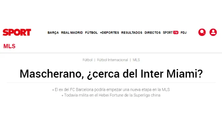Javier Mascherano podría continuar con su carrera profesional en Inter Miami