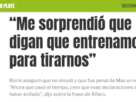 La respuesta de Borré a Alfaro sobre "los jugadores de River se tiran permanentemente"
