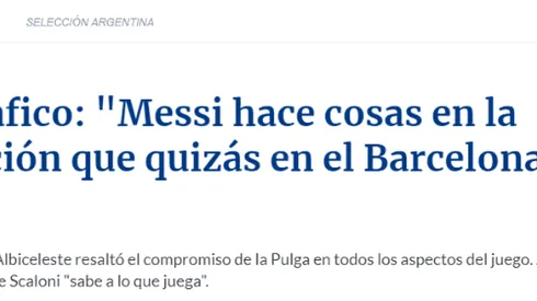 Tagliafico: "Messi está haciendo cosas que quizás con el Barcelona no hace"