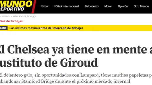 El Chelsea calienta motores para quedarse con el reemplazante de Giroud