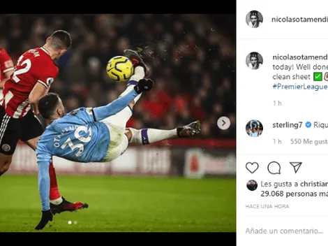 Otamendi subió un fotón a Instagram y una figura del City le puso "Riquelme"