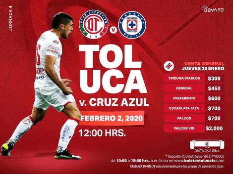 Toluca elevó mucho los precios para recibir a Cruz Azul