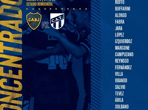 Afuera Andrada y Más: la lista de convocados de Boca contra Atlético Tucumán