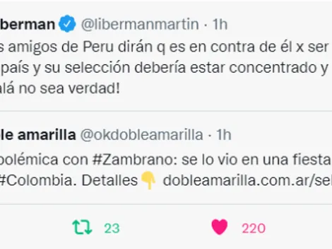 Martin Liberman lanza dardo a Carlos Zambrano tras presunto acto de indisciplina