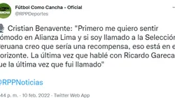 Cristian Benavente confía en sobresalir en Alianza Lima para volver a la Selección Peruana