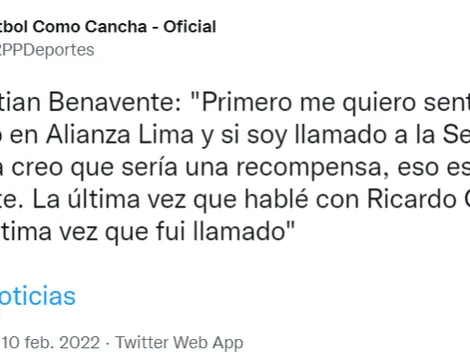 Cristian Benavente confía en sobresalir en Alianza Lima para volver a la Selección Peruana