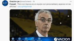Fossati: "Con Gareca Perú es un equipo con personalidad"