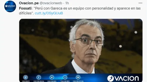 Fossati: "Con Gareca Perú es un equipo con personalidad"