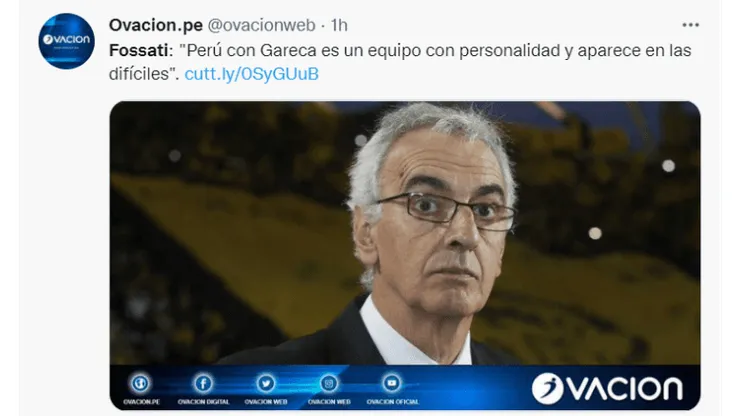 Fossati: "Con Gareca Perú es un equipo con personalidad"