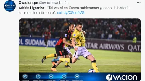 Ugarriza: “Su hubiéramos ganado en Cusco, la historia hubiera sido diferente”