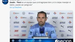 Godín: “Perú es un equipo que contragolpea bien, sería peligroso cederles el balón"