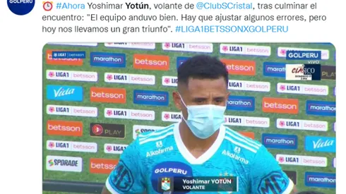 Yoshimar Yotún: "La historia de Sporting Cristal es esto"