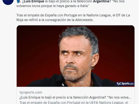 Luis Enrique minimizó el triunfo de Argentina sobre Italia en la Finalíssima
