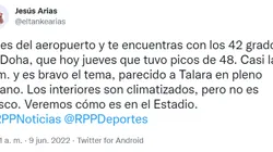 Las condiciones climáticas adversas con las que se encontrará Perú en Doha