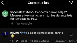 "Falador demais"; Neymar não alivia e rebate crítica de ex-companheiro do PSG