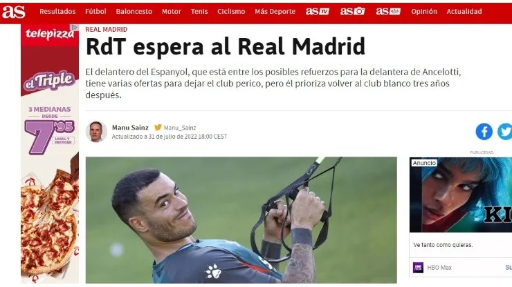 El '9' de LaLiga que se muere por jugar en Real Madrid