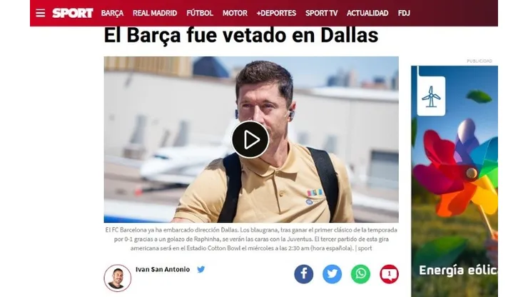 Barcelona y Juventus, 'vetados' de la ciudad de Dallas