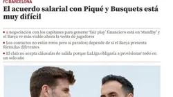 Gerard Piqué y Busquets no 'ayudarán' al Barcelona