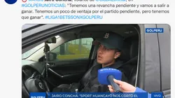 Jairo Concha: "El partido con Sport Huancayo es una revancha"