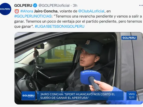 Jairo Concha: "El partido con Sport Huancayo es una revancha"