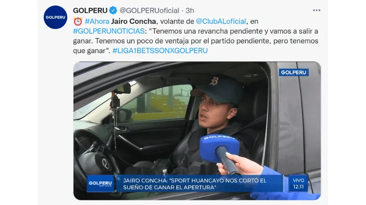 Jairo Concha: "El partido con Sport Huancayo es una revancha"