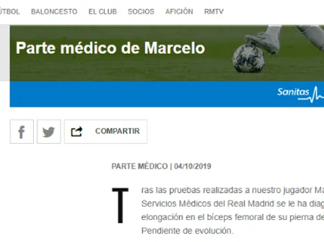 De no creer: Marcelo volvió a lesionarse y es baja para el próximo partido del Real Madrid