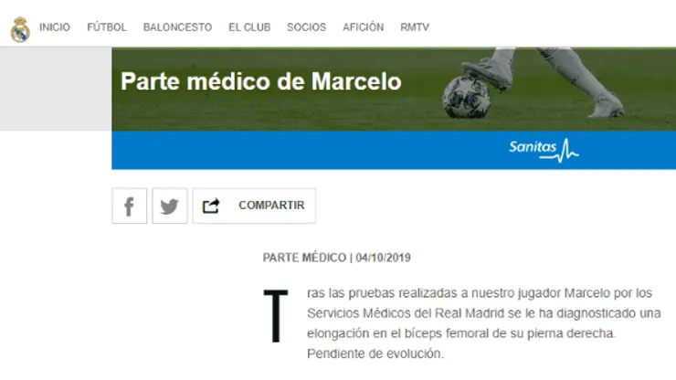 De no creer: Marcelo volvió a lesionarse y es baja para el próximo partido del Real Madrid