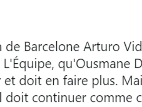 Arturo Vidal, sobre Ousmane Dembélé: "Tiene que madurar"