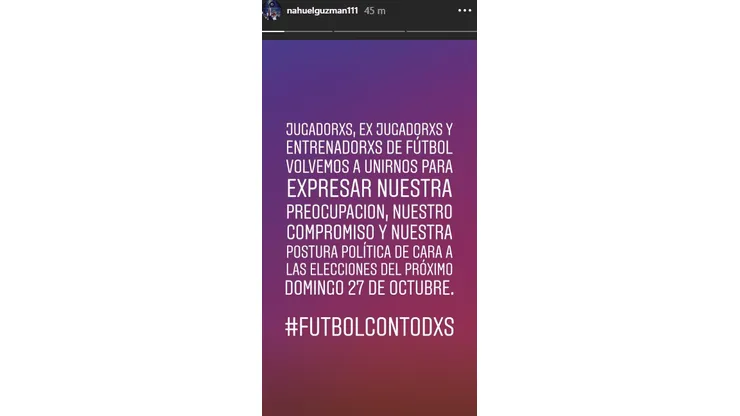 Guzmán ya definió su voto en las elecciones presidenciales de Argentina y quiere que el fútbol "sea para todos"
