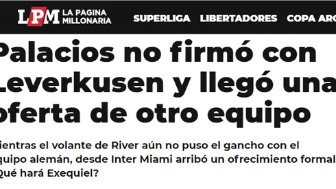 Llegó una nueva oferta por Palacios y tiembla el Bayer Leverkusen
