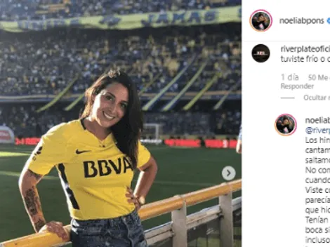 El cruce de la esposa de Benedetto con un hincha de River