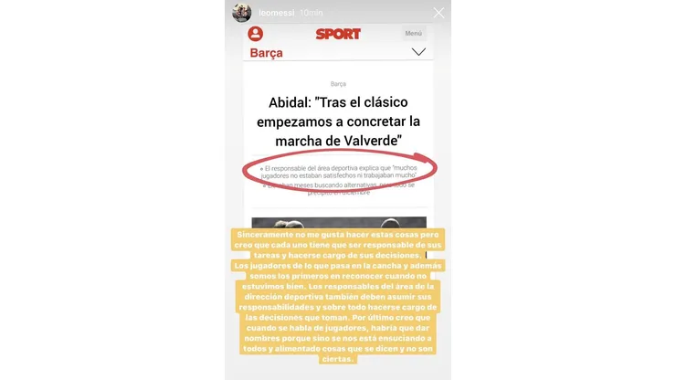 ¡Explotó Messi! Desmintió al Barcelona en un fuerte mensaje de Instagram