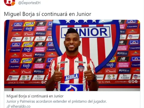 Se adelantaron los Reyes Magos y Miguel Borja se queda con el Junior