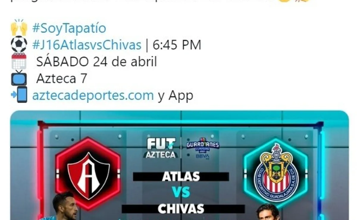 Sigue EN VIVO y ONLINE el clásico de Atlas vs. Chivas | Hora y ...