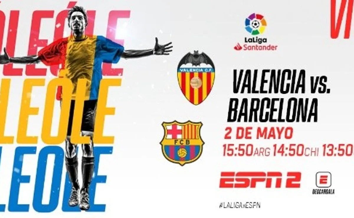 Valencia - Barcelona: cómo ver EN VIVO el partido por la fecha 34 de ...