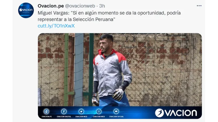 Manuel Vargas sueña con ser llamado a la Selección Peruana