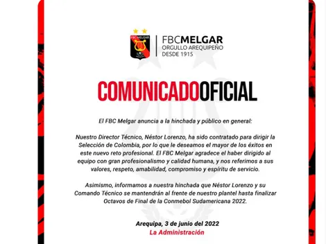 FBC Melgar confirmó hasta cuando se queda Nestor Lorenzo en el banquillo