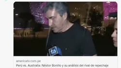 Nestor Bonillo aseguró que ya tienen mapeado a Australia de cara al repechaje