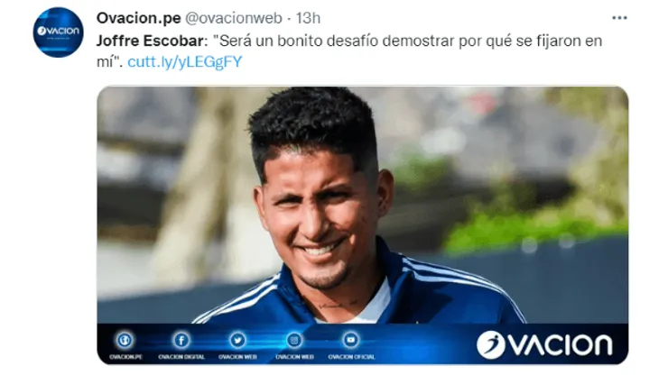 Joffré Escobar habló sobre sus primeros días en Sporting Cristal