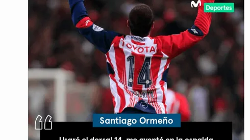 Santiago Ormeño se comparó con ex goleador de Real Madrid y Manchester United