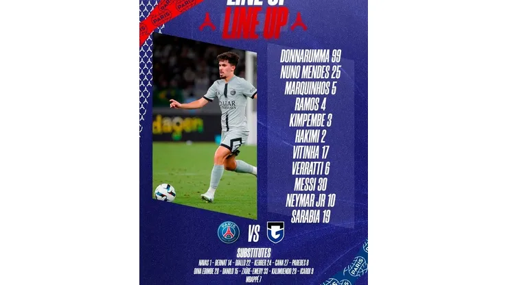 Con Messi: alineaciones para PSG vs Gamba Osaka