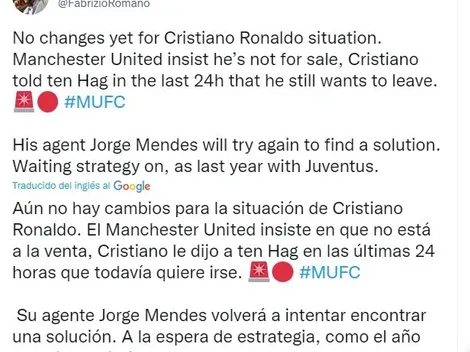 La drástica petición de CR7 al United para terminar con la novela